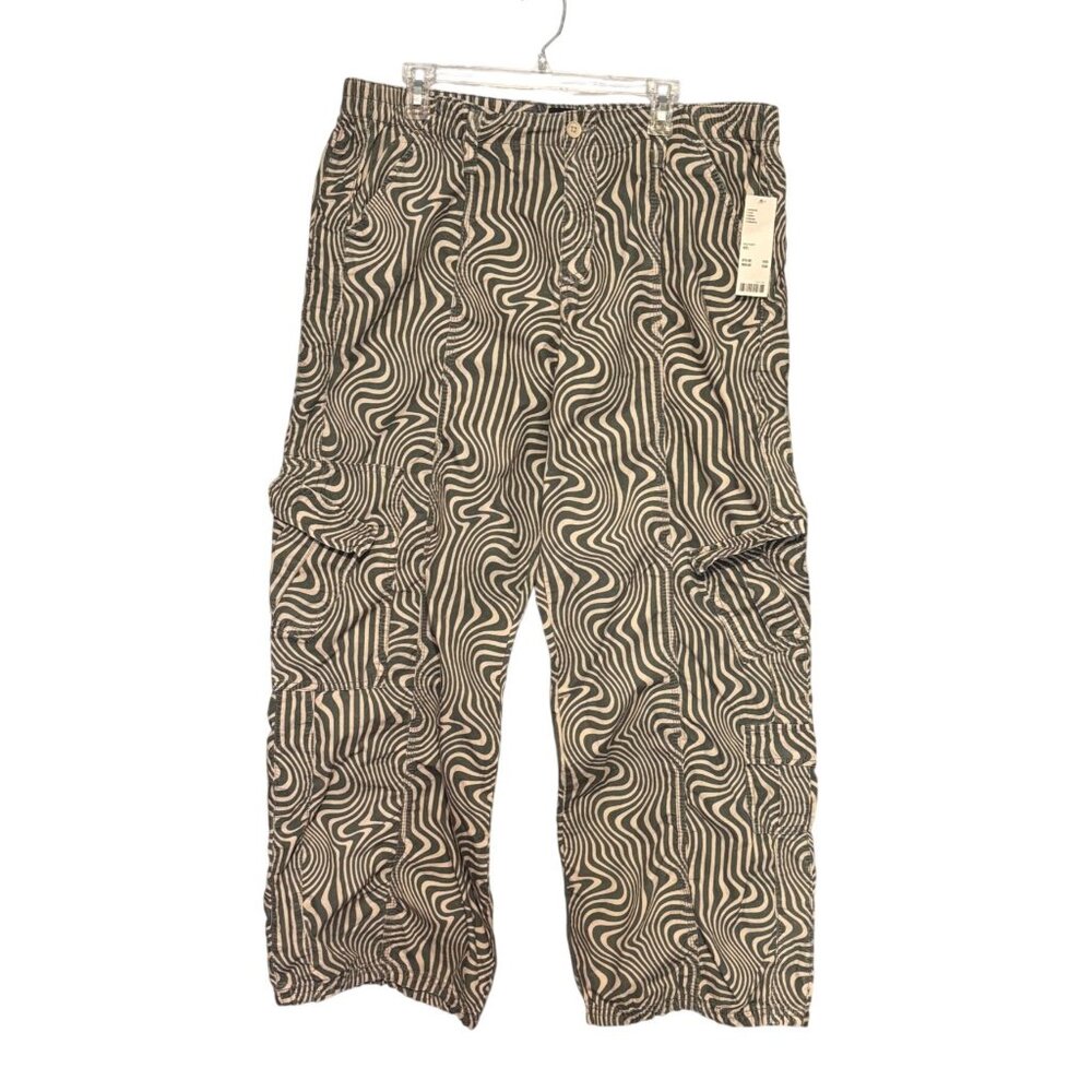BDG Urban Outfitters Y2K Cargo Pants XXL Low Rise Utility Zebra Print Streetwear